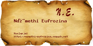 Némethi Eufrozina névjegykártya